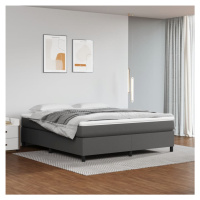 vidaXL Rám na boxspring posteľ, sivý 160x200 cm, umelá koža