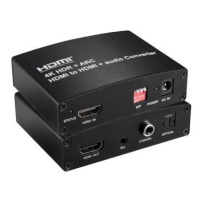 PremiumCord HDMI2.0 Repeater+Audio extractor 4Kx2K@60Hz s oddelením audia, stereo jack, Toslink,