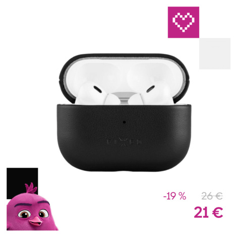FIXED PodsLeather kožené puzdro s MagSafe pre Apple AirPods Pro 2 čierne