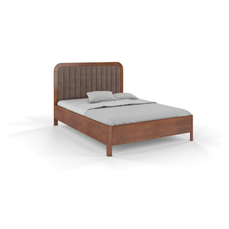 Karamelovohnedá dvojlôžková posteľ z bukového dreva Skandica Visby Modena, 160 x 200 cm