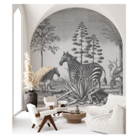 WALLCOLORS Zebra on Agave Wallpaper - tapeta POVRCH: Prowall Concrete