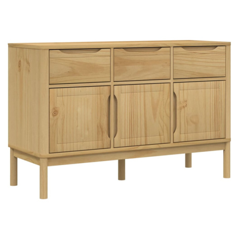 vidaXL Komoda FLORO voskovĂˇ hnedĂˇ 114x43x74 cm borovicovĂ˝ masĂ­v