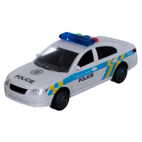 Policajné auto 15 cm so zvukom so svetlom na zotrvačník Teddies