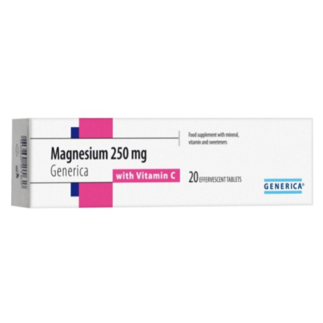 Generica Magnesium 250 mg 20 šumivých tabliet