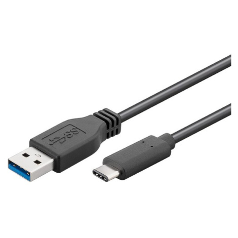 PremiumCord kábel USB-C 3.1male - USB 3.0 A male 3 m čierny