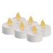 Čajové sviečky LED dekorácie Robi 6 ks bielej