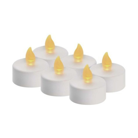 Čajové sviečky LED dekorácie Robi 6 ks bielej EMOS