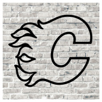 Drevené hokejové logo - Calgary Flames