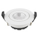 LED bodový podhľad Diled, Ø 8,5 cm, 6 W, Dim-To-Warm, biely