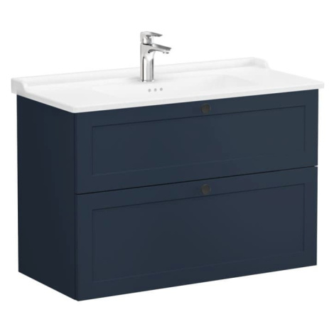 Kúpeľňová skrinka s umývadlom VitrA Root 100x67x46 cm modrá mat ROOTC100BINTC