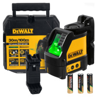 DEWALT Alkalický Krížový samonivelačný laser - zelený, 3x 1,5V AA batérie DW088CG-XJ