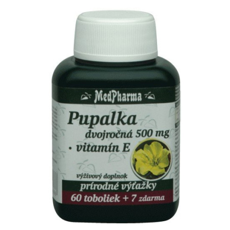 Medpharma Pupalka dvojročná 500mg + Vitamin E 67 tabliet