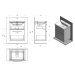 SAPHO - THEIA Umývadlová skrinka 56,4x70x43,5cm s umývadlom THALIE, 2x zásuvka, dub strieborný (