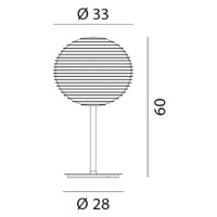 Rotaliana Flow Glass T2 stolová lampa so stojanom