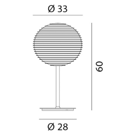 Rotaliana Flow Glass T2 stolová lampa so stojanom