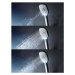HANSA - Activejet Set sprchovej hlavice, 3 prúdy, držiaka a hadice, svetle sivá/chróm 84380133
