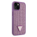 Guess Rhinestones Triangle Metal Logo Kryt pre iPhone 13 Purple