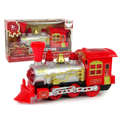 mamido Vianočná lokomotíva Light Sound Red Battery Powered