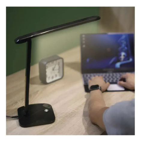 LED stolná lampa CHASE, čierna EMOS