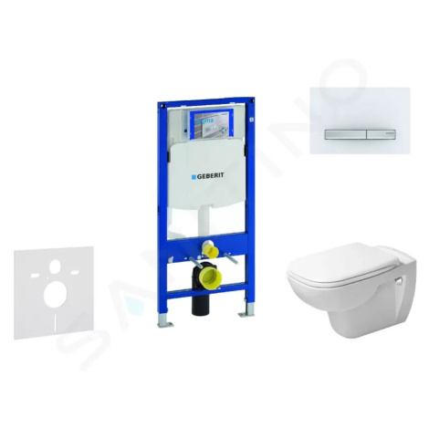 GEBERIT - Duofix Modul na závesné WC s tlačidlom Sigma50, alpská biela + Duravit D-Code - WC a d