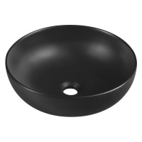 RONDANE keramické umývadlo priemer 40x14 cm, na dosku, čierna mat AR435B