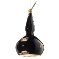 Vintage závesná lampa Ginevra v čiernej farbe