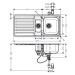 Hansgrohe S41, vstavaný drez S4113-F540 s odkvapkávačom, nerezová oceľ, HAN-43339800