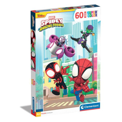 Clementoni - Puzzle Maxi 60 Marvel: Spidey a jeho úžasní priatelia