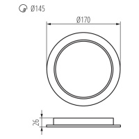 TAVO LED DO 18W-NW Vstavané svietidlo LED