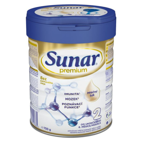 SUNAR Premium 2 pokračovacie dojčenské mlieko 700 g