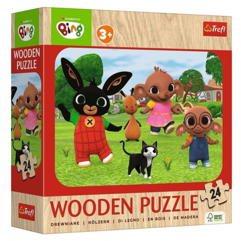 Trefl Puzzle Drevené Bing, 24 dielikov, od 3 rokov