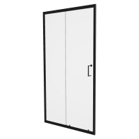 MEXEN - Apia posuvné sprchové dvere 135, transparent, čierne 845-135-000-70-00