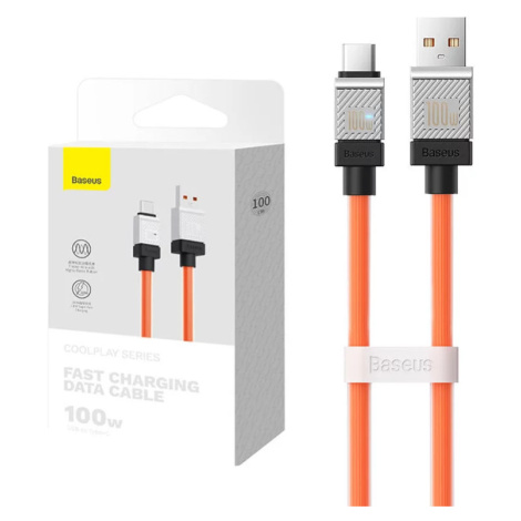 Kábel Cable USB do USB-C Baseus CoolPlay 100W 1m (orange)