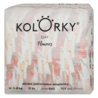 KOLORKY DAY Jednorazové EKO plienky kvety M (5-8 kg) 21 kusov