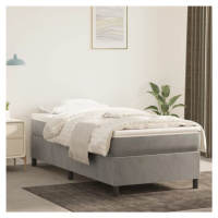 vidaXL Posteľný rám na boxspring bledosivý 100x200 cm zamat