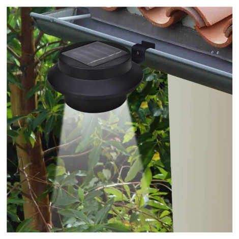 vidaXL Čierne vonkajšie solárne lampy 6 ks set