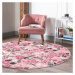 Ružový prateľný okrúhly koberec vhodný pre robotické vysávače ø 80 cm Comfort – Mila Home