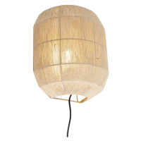 Orientálna nástenná lampa čierna s lanom - Riki