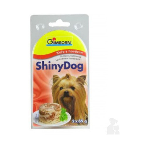 Gimborn Cons. ShinyDog kuracie/hovädzie mäso 2x85g + Množstevná zľava zľava 15% Gimdog