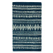 Modro-biely bavlnený koberec Webtappeti Ethnic, 55 x 140 cm