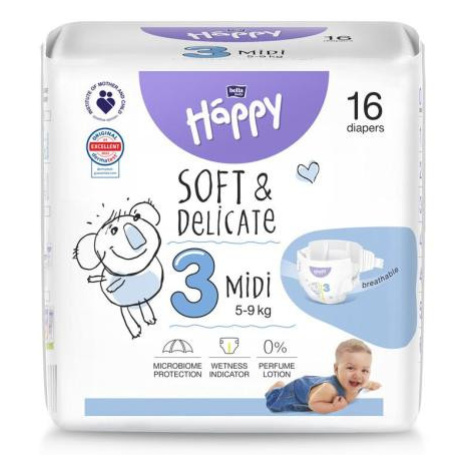 BELLA HAPPY Baby Plienky jednorazové Midi 5-9 kg 16 ks