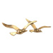 Nástenná dekorácia lietajúce vtáky zlatá