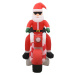 vidaXL Vianočný nafukovací Santa Claus na motorke s LED IP44 160 cm