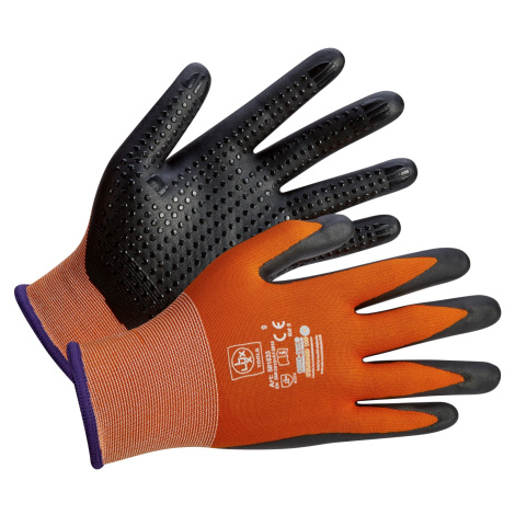 LUX-TOOLS Pracovné rukavice čierno-oranžové veľ. 9