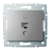 DOMO   Dátová zásuvka (RJ45Cat 5e Jack) Strieborná