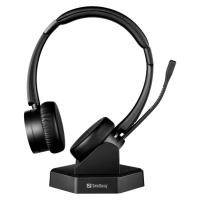 SANDBERG PC SLUCHADLA BLUETOOTH OFFICE HEADSET PRO+, CIERNA