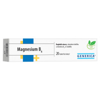 GENERICA Magnesium citrát B6 20 šumivých tabliet