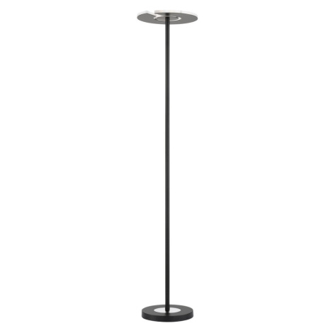 Čierna LED stmievateľná stojacia lampa so skleneným tienidlom (výška 180 cm) Dent – ​​Fischer &  FISCHER & HONSEL