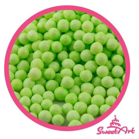 SweetArt cukrové perly světle zelené 5 mm (80 g) - dortis