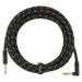 Fender Deluxe Series 15' Instrument Cable Black Tweed Angled